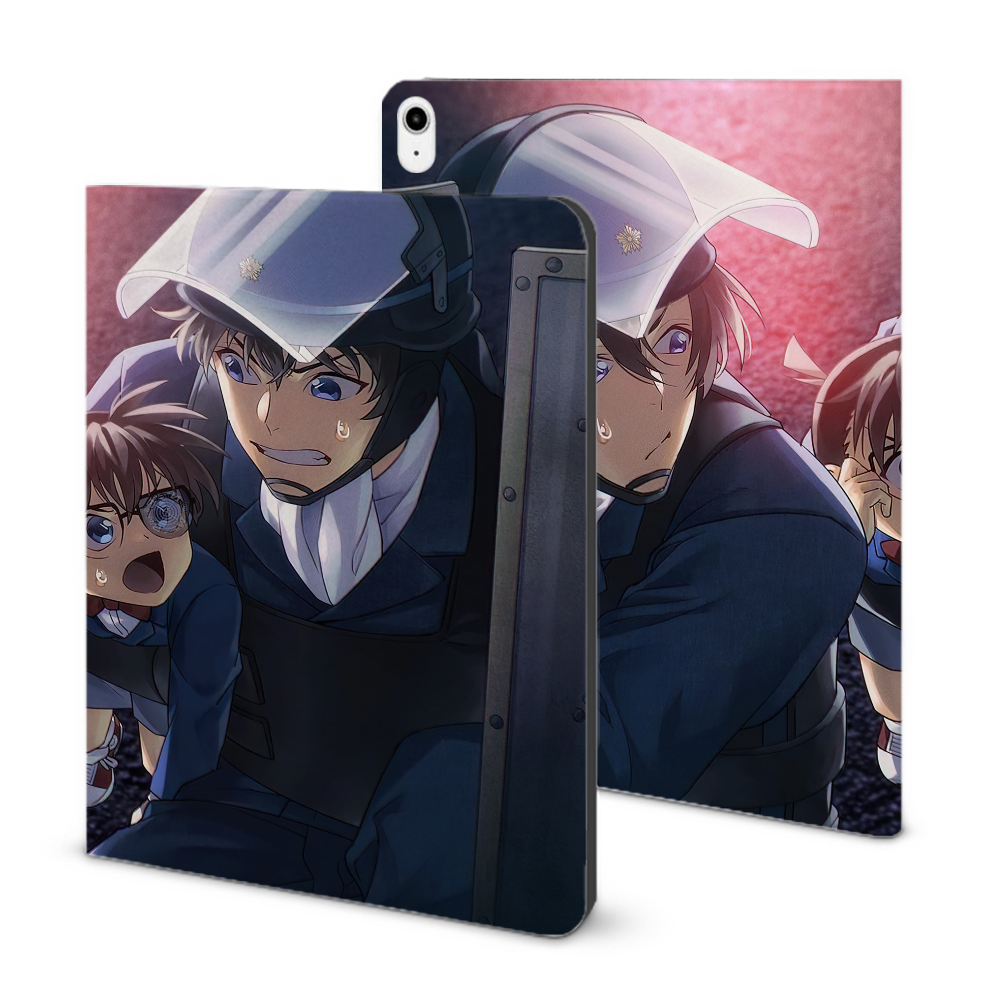 （画像用） 名探偵コナン Detective Conan IPadケース ペンホルダー付き ブックスタイルデザイン